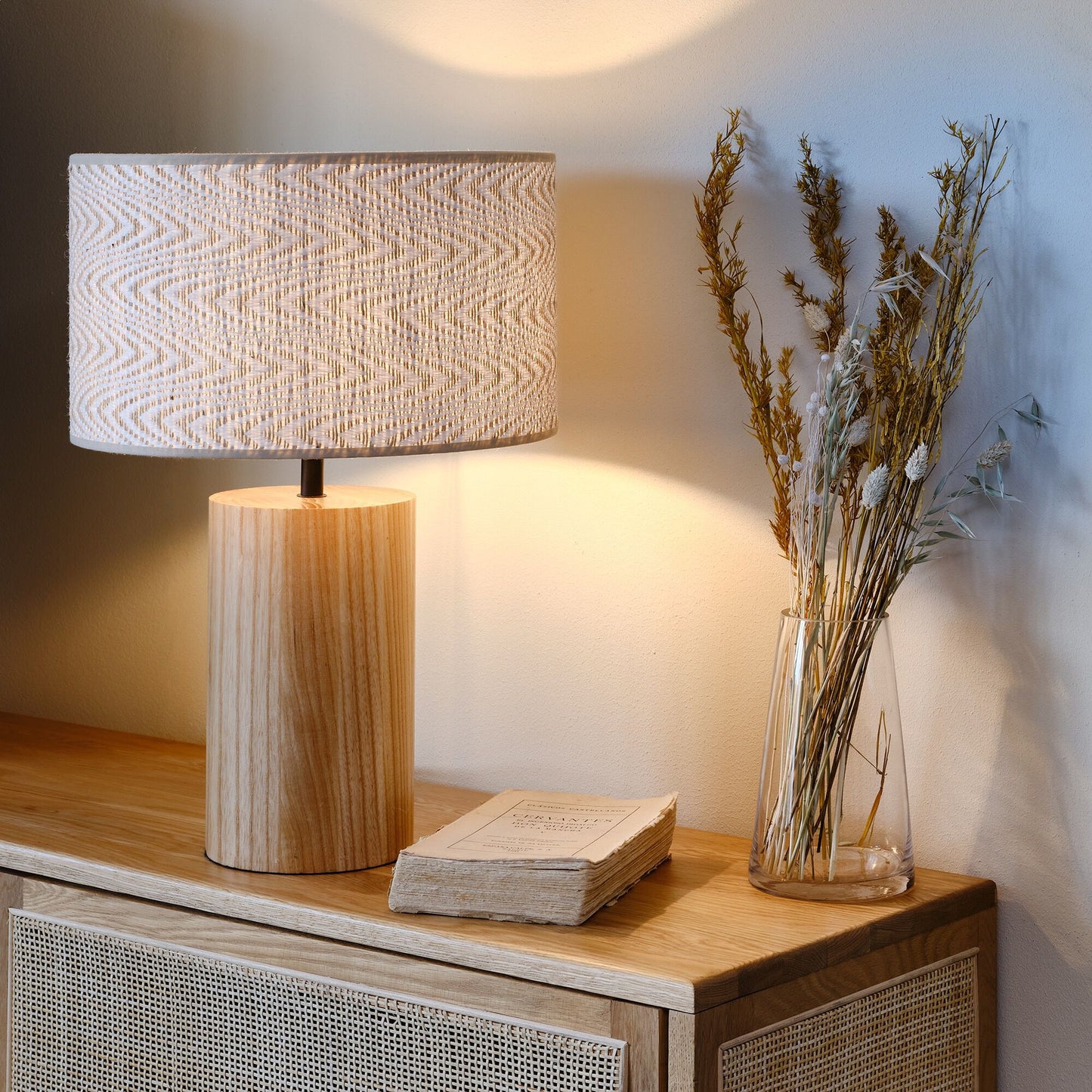 WAGO - Pied de lampe électrifié en chêne H34,5cm - naturel