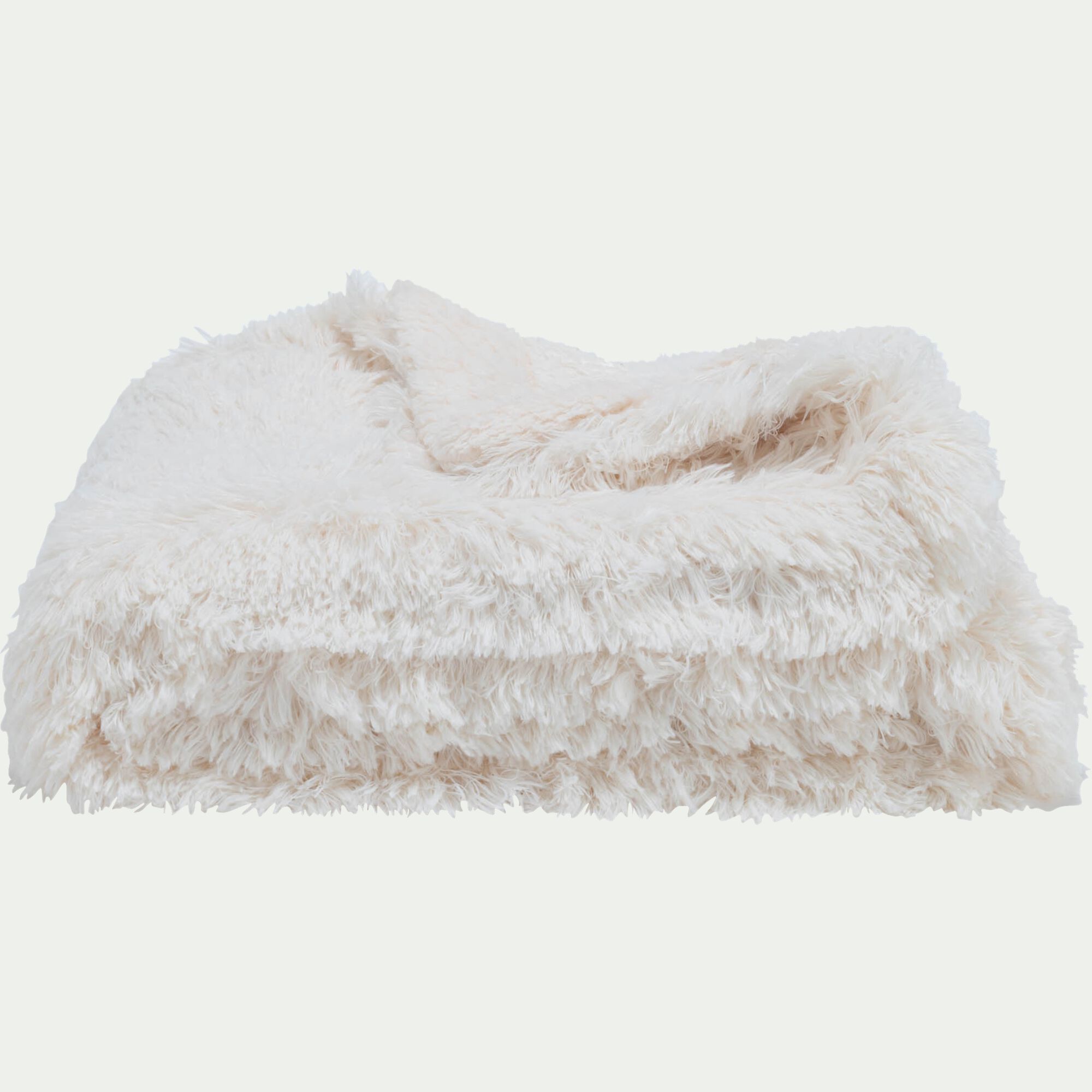 ELEC - Plaid imitation fourrure - blanc 130x170cm