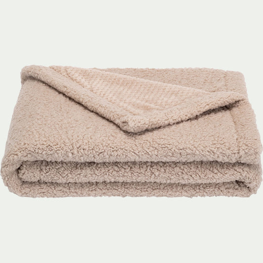 ELLA - Plaid en polaire 127x152cm - beige