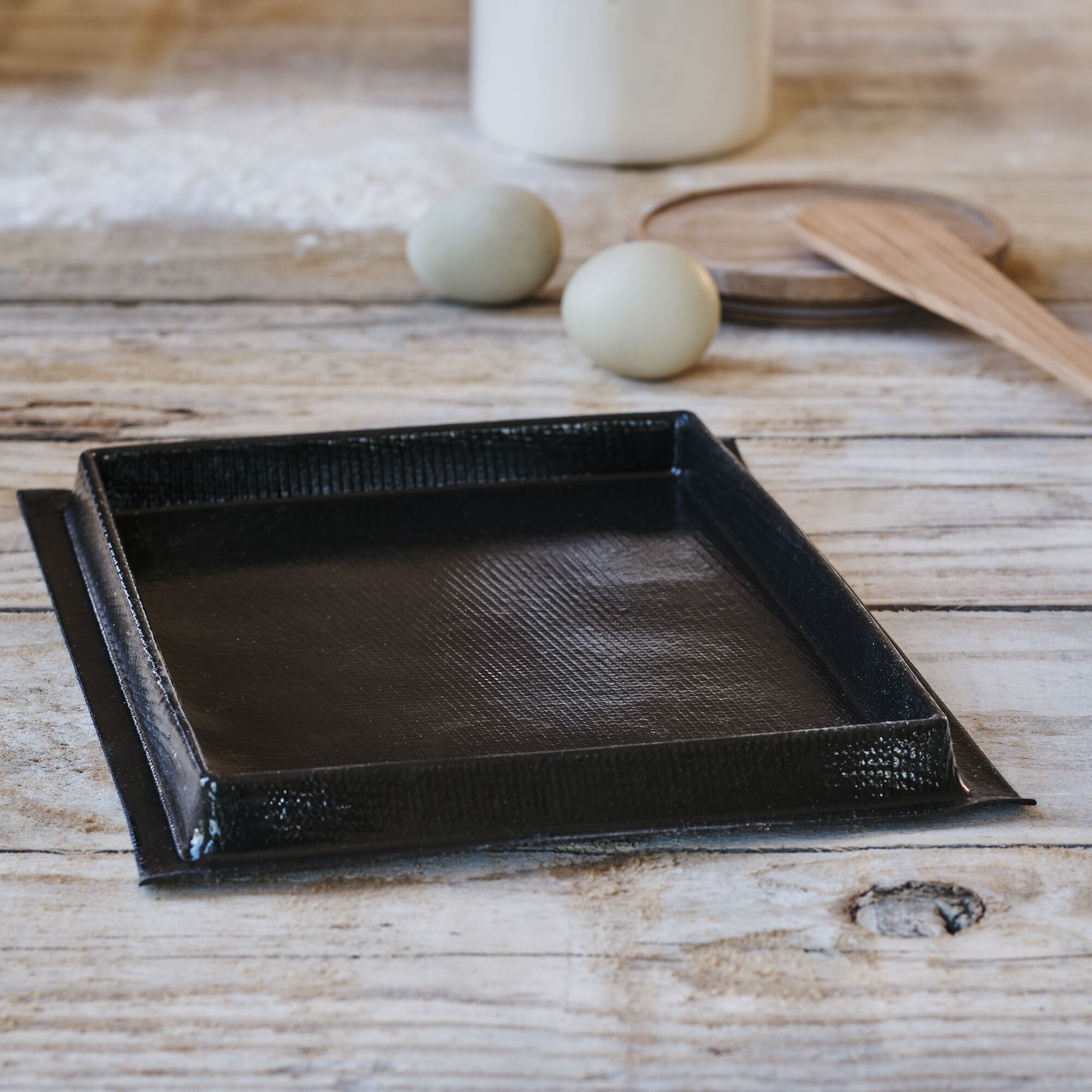 FLEXIPAN - Plaque à génoise en fibre de verre et silicone 17,8x24,5cm - noir