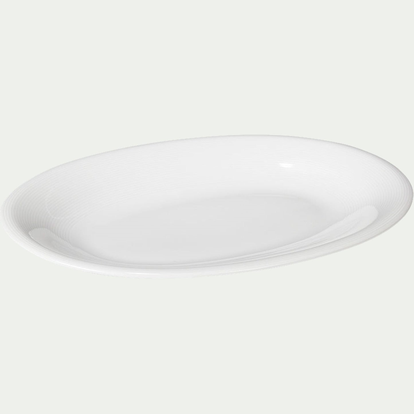 ETO - Plat de présentation ovale en porcelaine qualité hôtelière L33cm - blanc