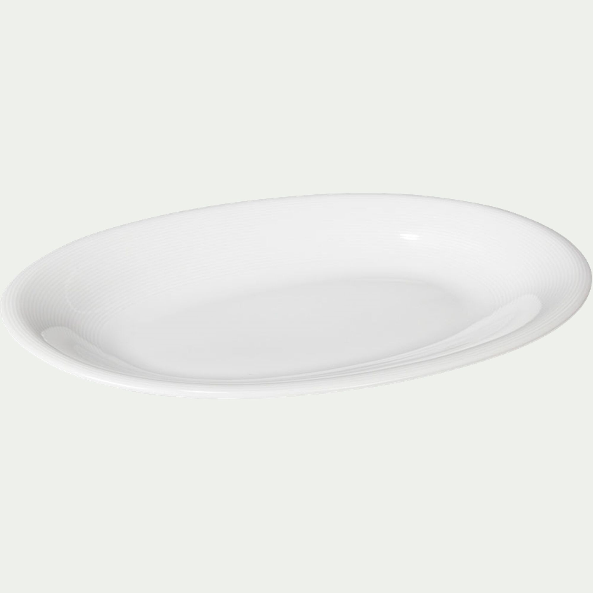 ETO - Plat de présentation ovale en porcelaine qualité hôtelière L33cm - blanc