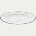 BARFLEUR - Plat de présentation en verre D34cm - transparent