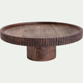 BINDI - Plat de présentation sur pied en bois de manguier D32cm - naturel