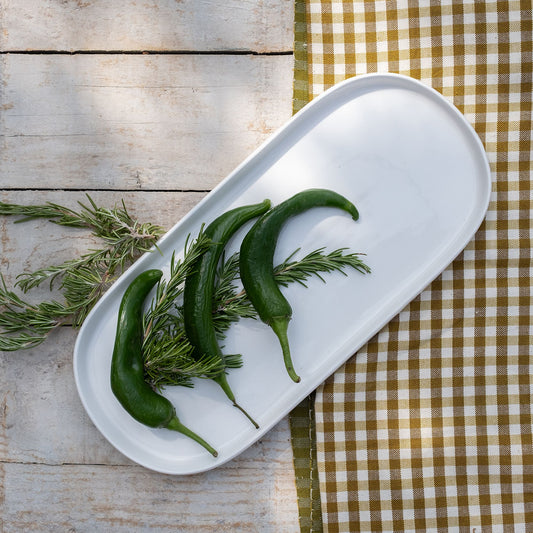OVA - Plat ovale en porcelaine L33cm - blanc