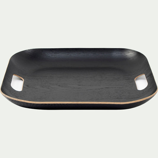 SAULE - Plateau carré en bois L39xl39cm - noir