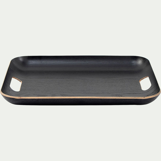 SAULE - Plateau rectangle en bois L45xl36cm - noir