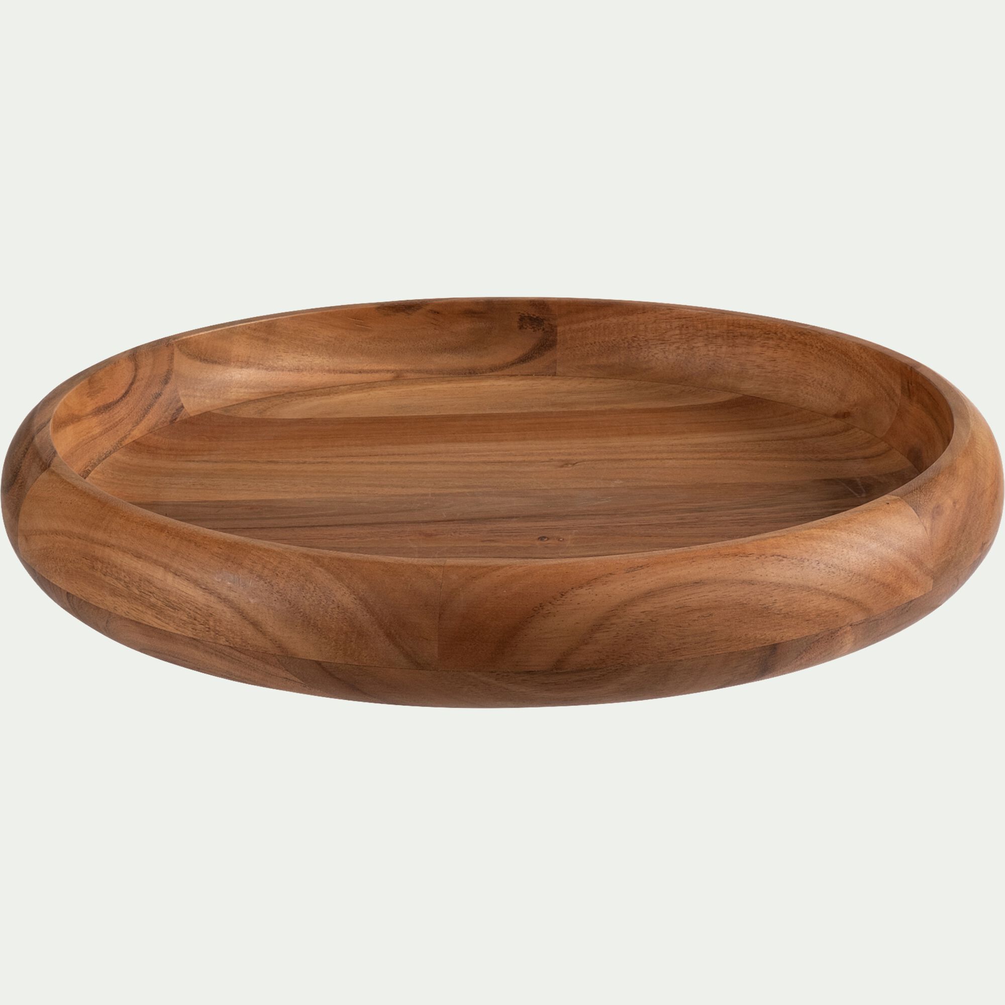 BAULON - Plateau décoratif rond en bois d'acacia D45,5cm - naturel