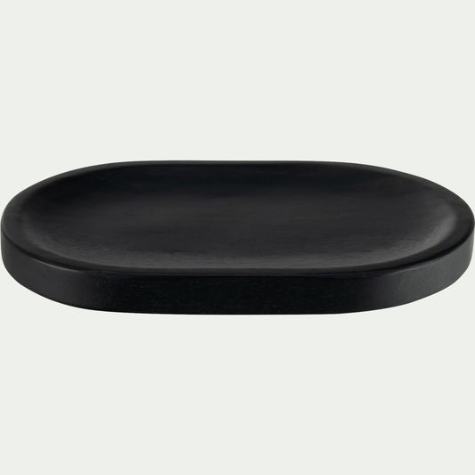 LAGUR - Plateau déco en bois de manguier 30x20cm - noir