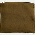 LUCETTE - Trousse de toilette en lin - vert mousse