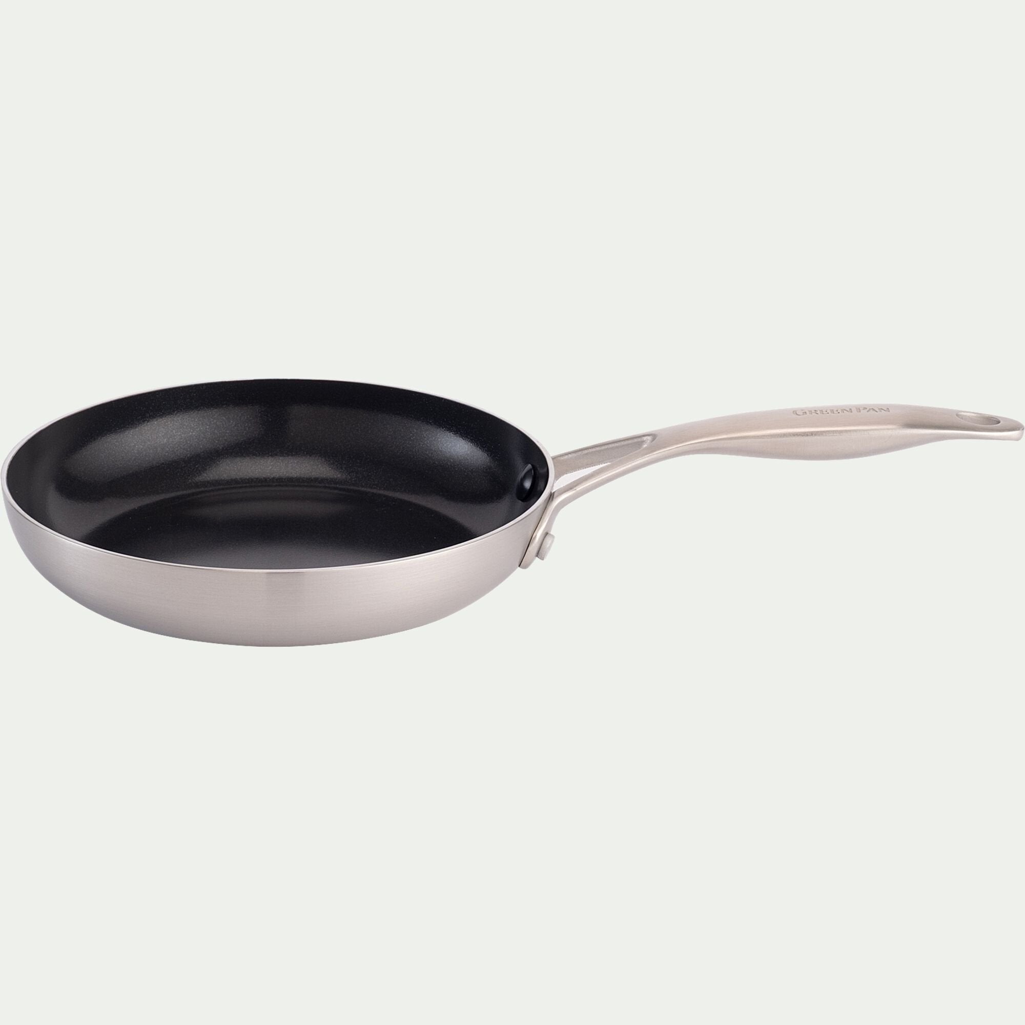 GENEVA - Poêle en inox et céramique D20cm - gris métallisé
