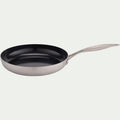 GENEVA - Poêle en inox et céramique D28cm - gris métallisé