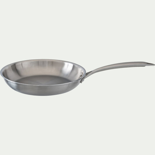 TRIPLY - Poêle en inox D24cm - argenté métallisé
