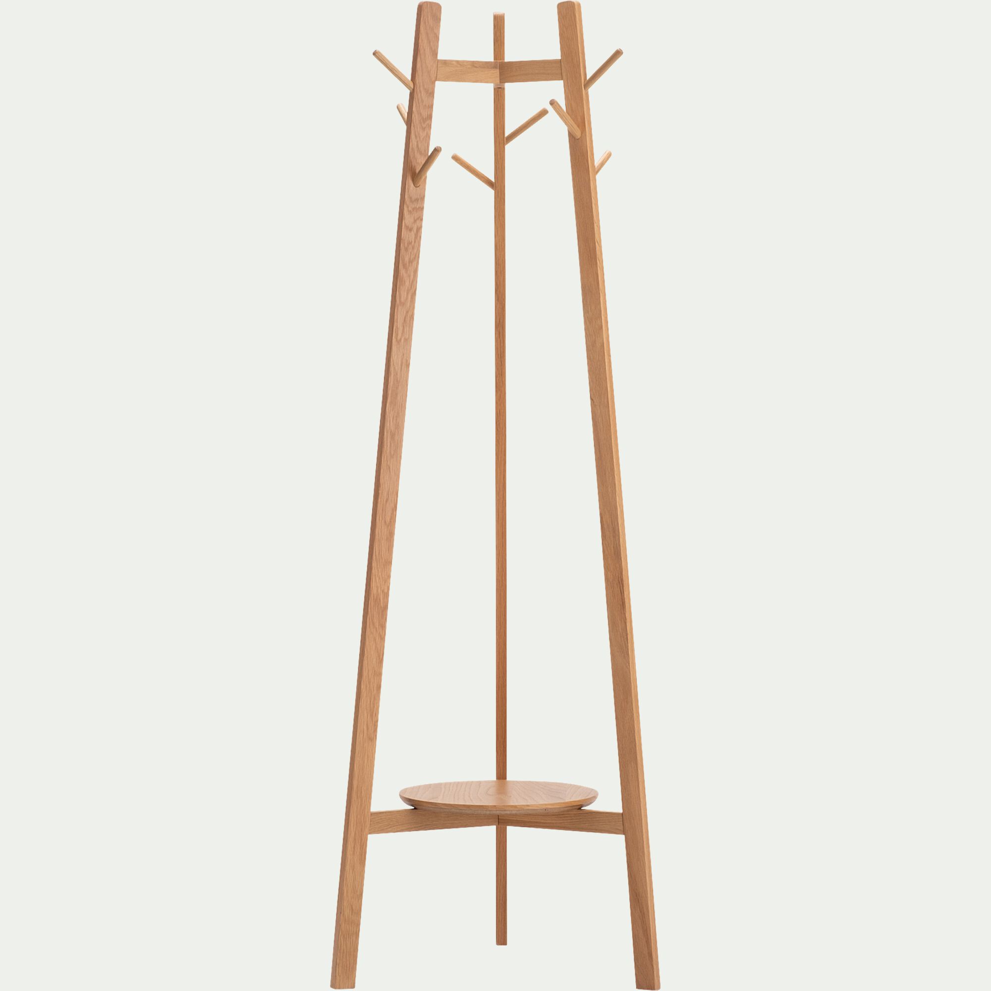 ALOIS - Porte-manteau sur pieds en bois H170cm - bois clair