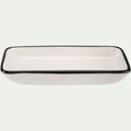 DIVI - Porte savon rectangle en grès - blanc L23cm