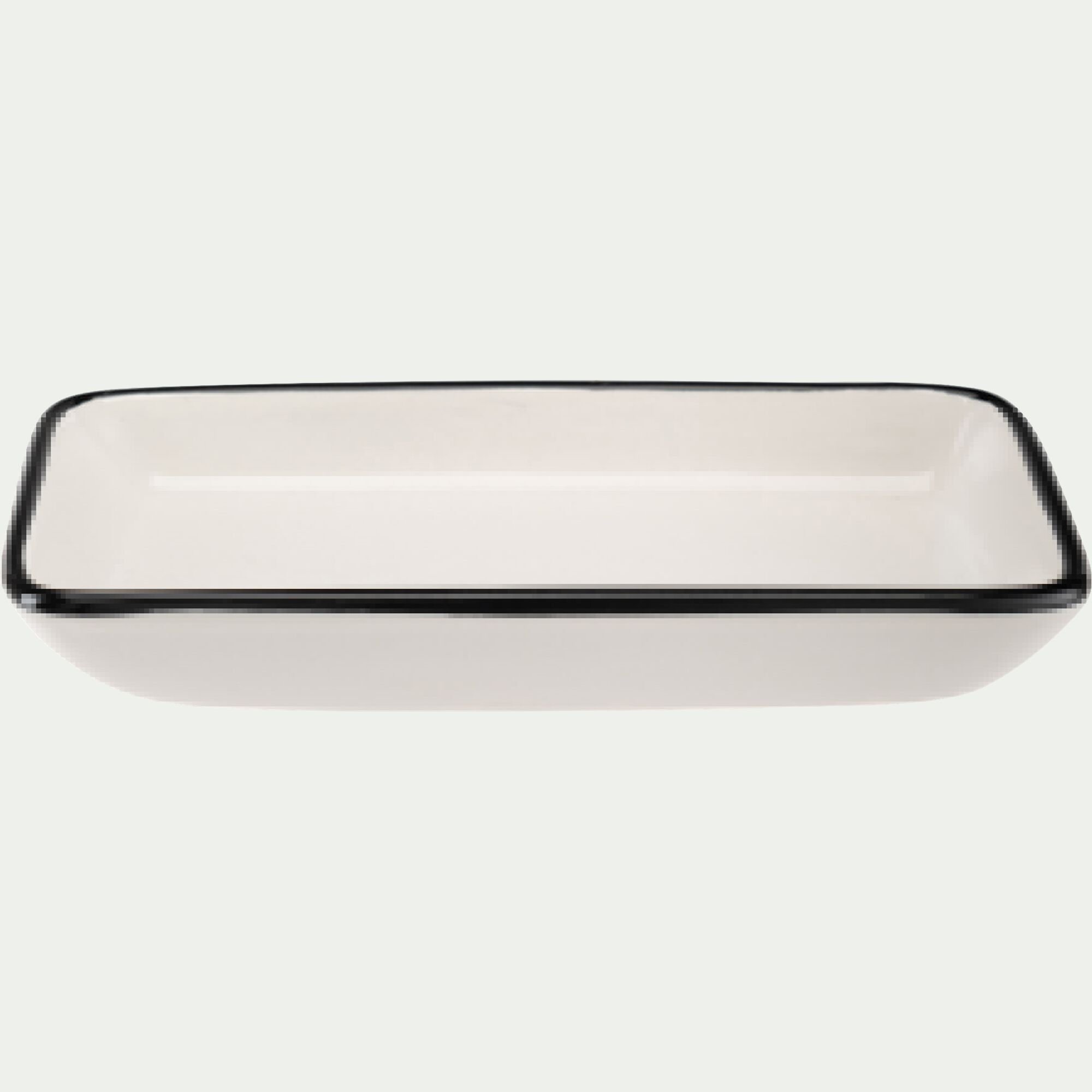DIVI - Porte savon rectangle en grès - blanc L23cm