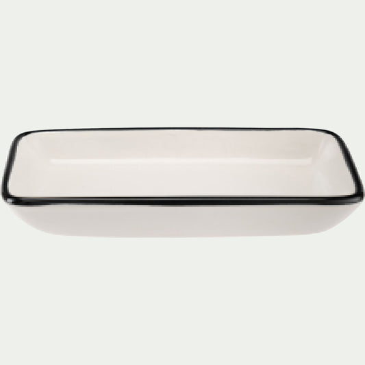 DIVI - Porte savon rectangle en grès - blanc L23cm