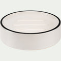 DIVI - Porte savon rond en grès - blanc D12cm