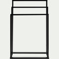 ELLINE - Porte-serviette triple en bambou H85cm - noir