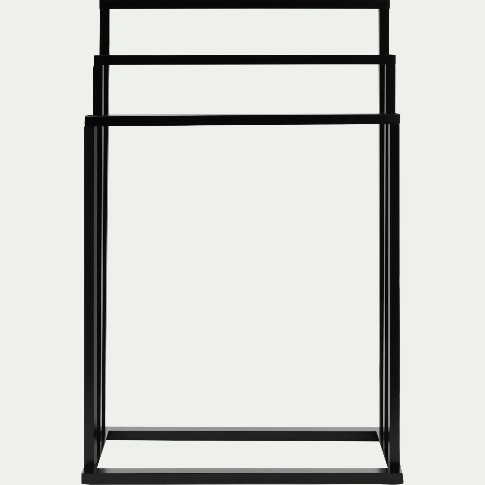 ELLINE - Porte-serviette triple en bambou H85cm - noir