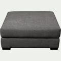 BATIS - Pouf carré en tissu Bloq - gris anthracite