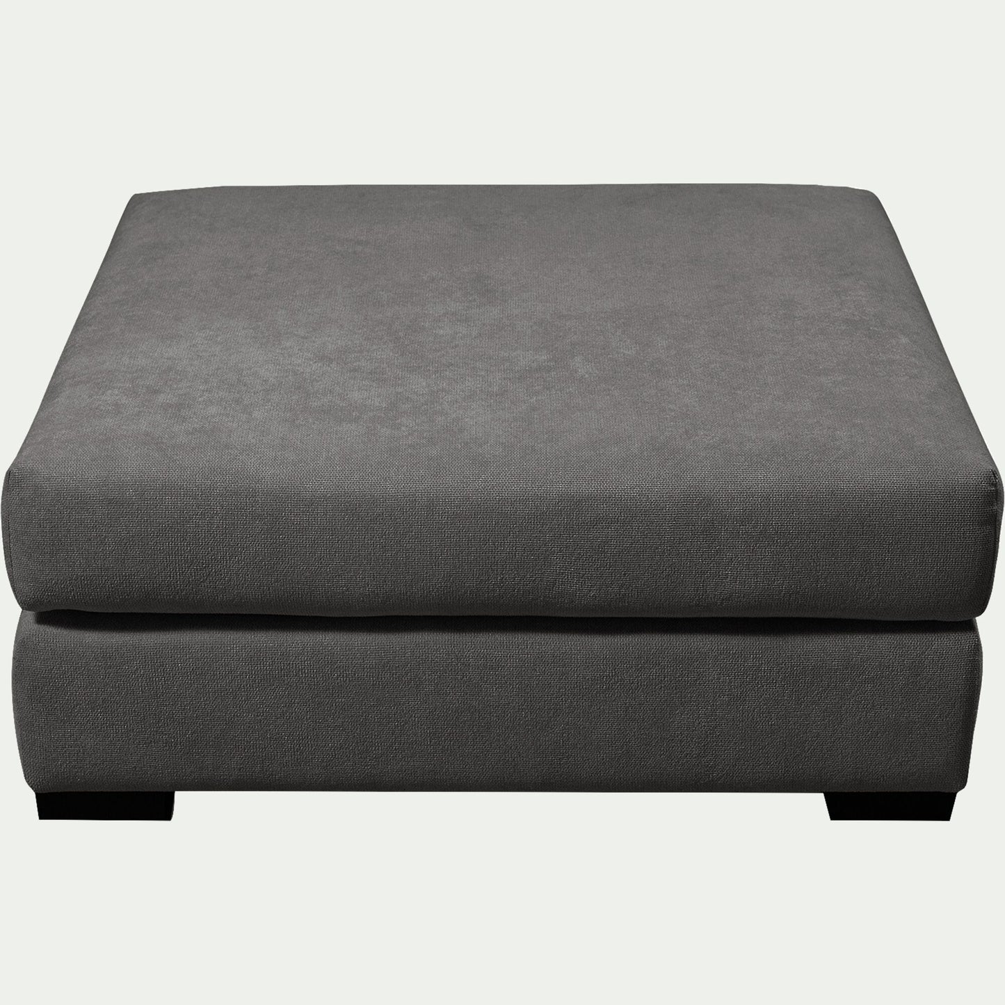 BATIS - Pouf carré en tissu Bloq - gris anthracite