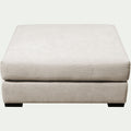 BATIS - Pouf carré en tissu Bloq - beige roucas