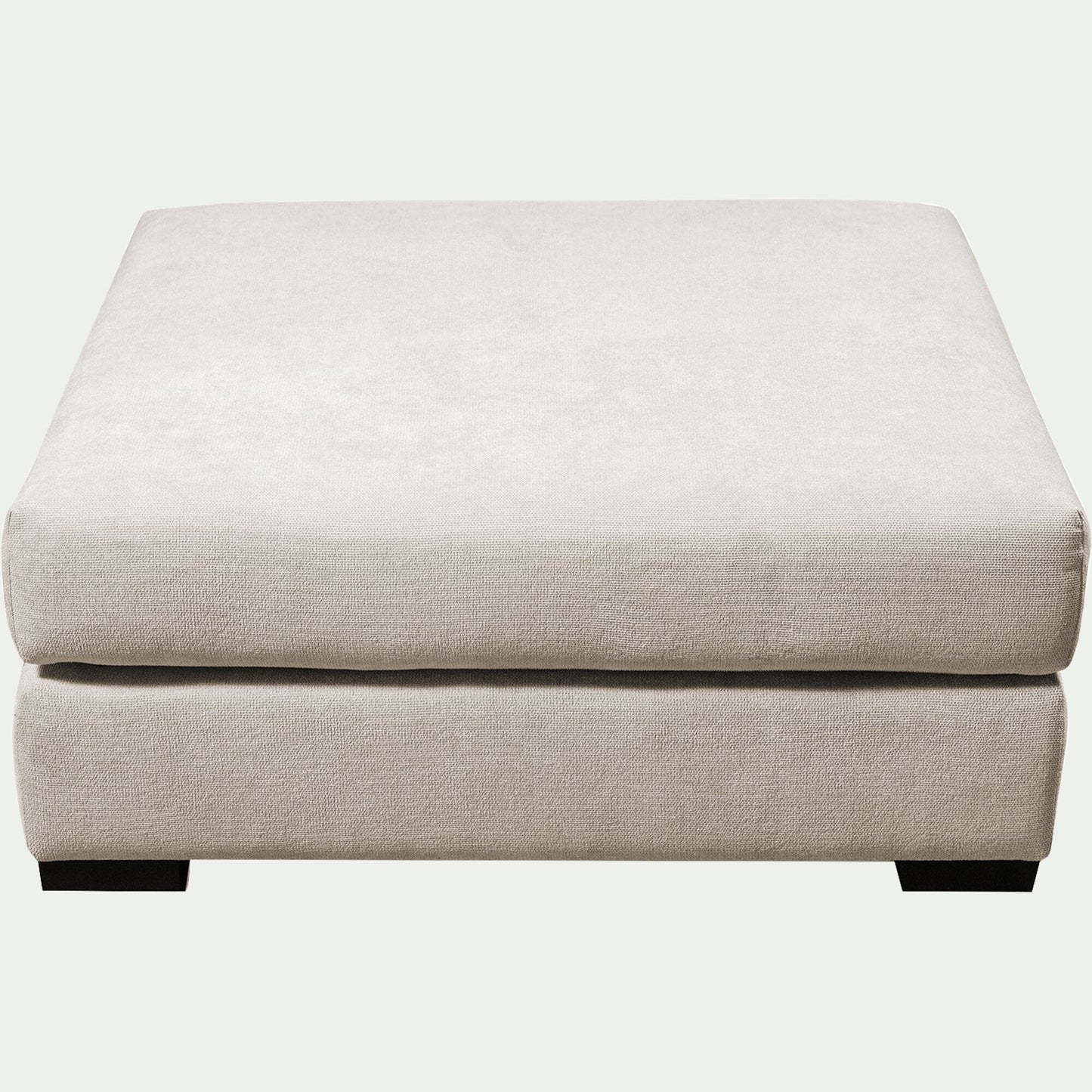BATIS - Pouf carré en tissu Bloq - beige roucas