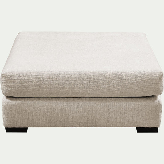 BATIS - Pouf carré en tissu Genesis - beige