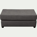 BATIS - Pouf rectangulaire en tissu Bloq - gris anthracite