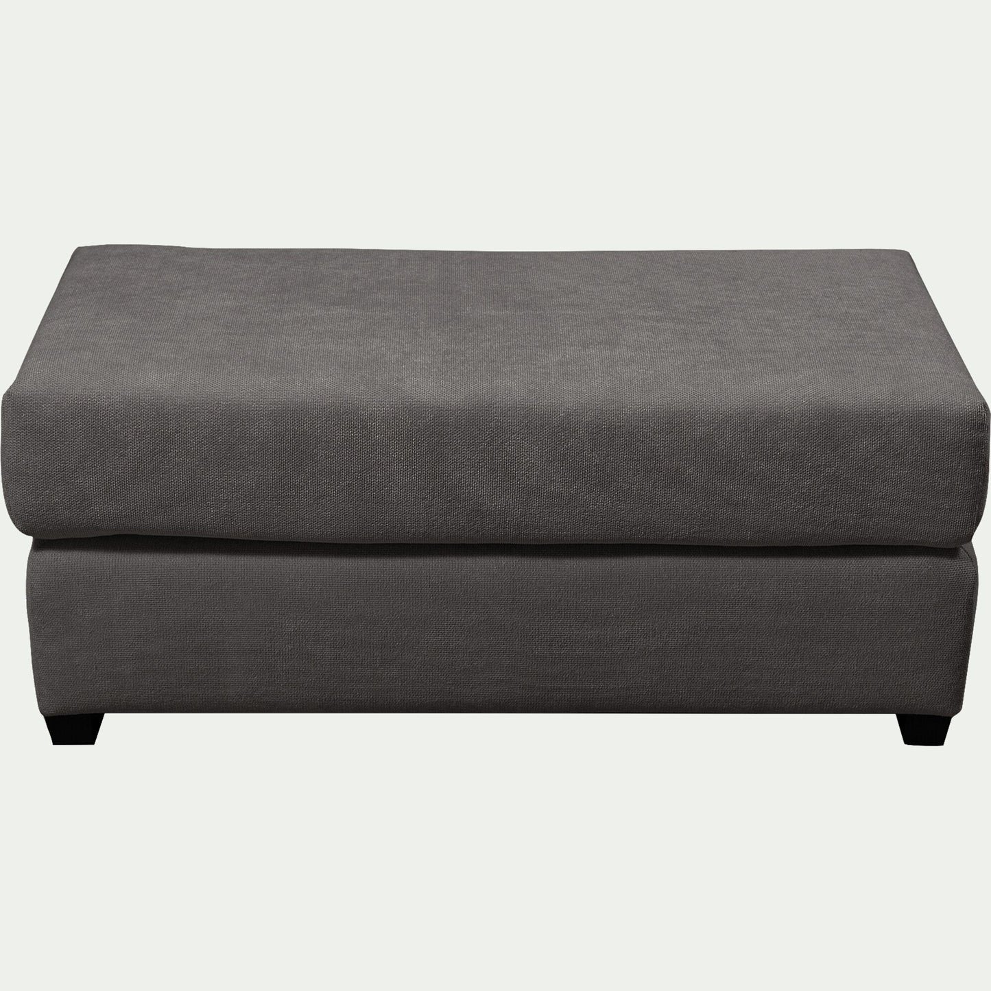 BATIS - Pouf rectangulaire en tissu Bloq - gris anthracite