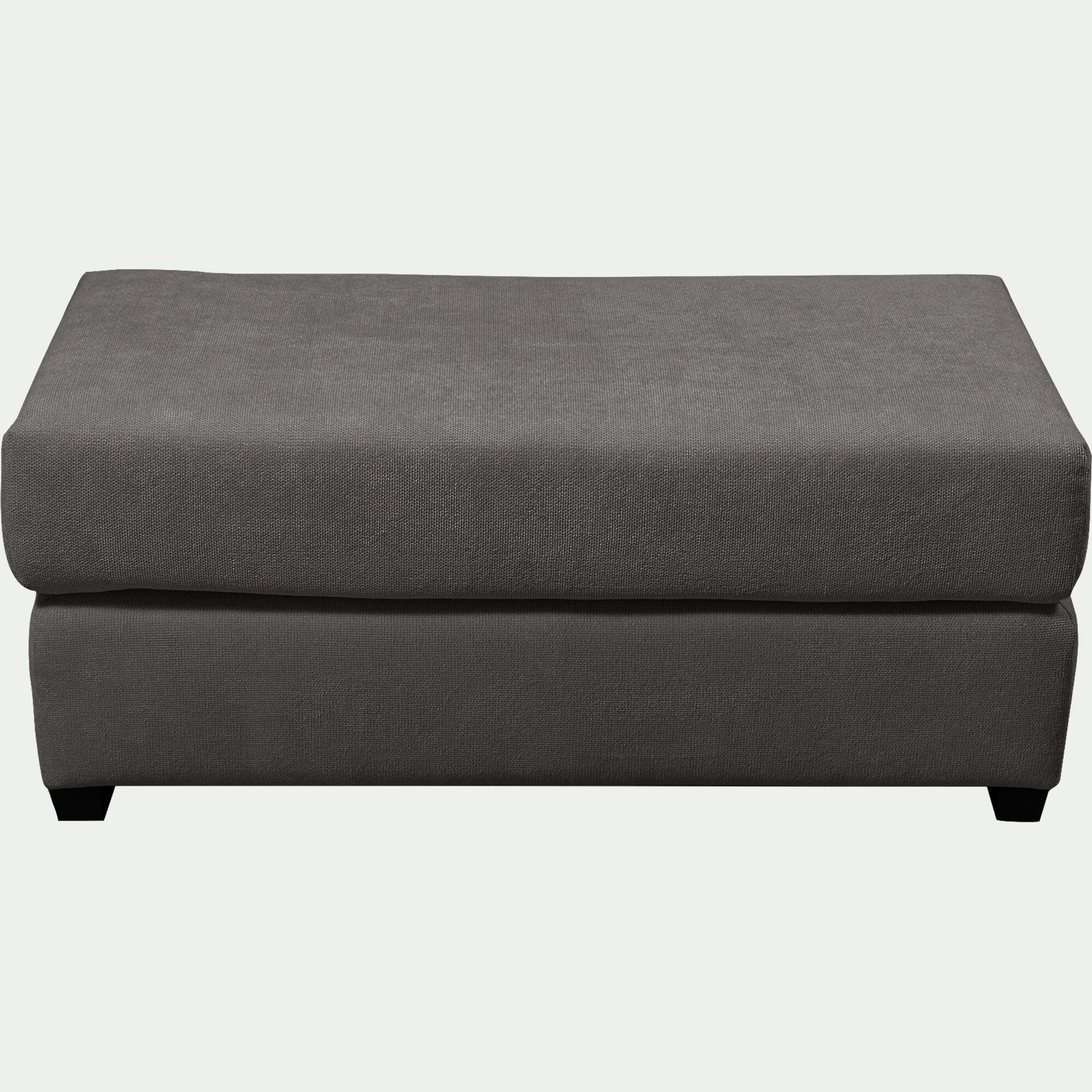 BATIS - Pouf rectangulaire en tissu Bloq - gris anthracite
