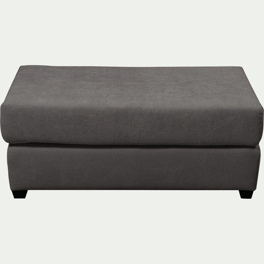 BATIS - Pouf rectangulaire en tissu Bloq - gris anthracite