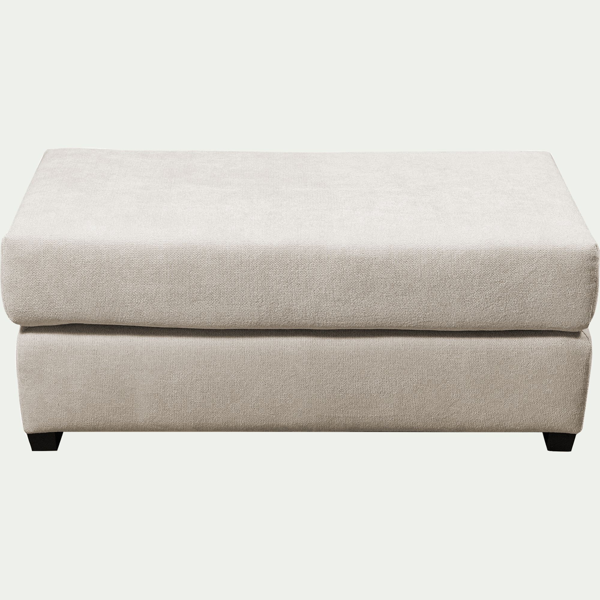 BATIS - Pouf rectangulaire en tissu Bloq - beige roucas