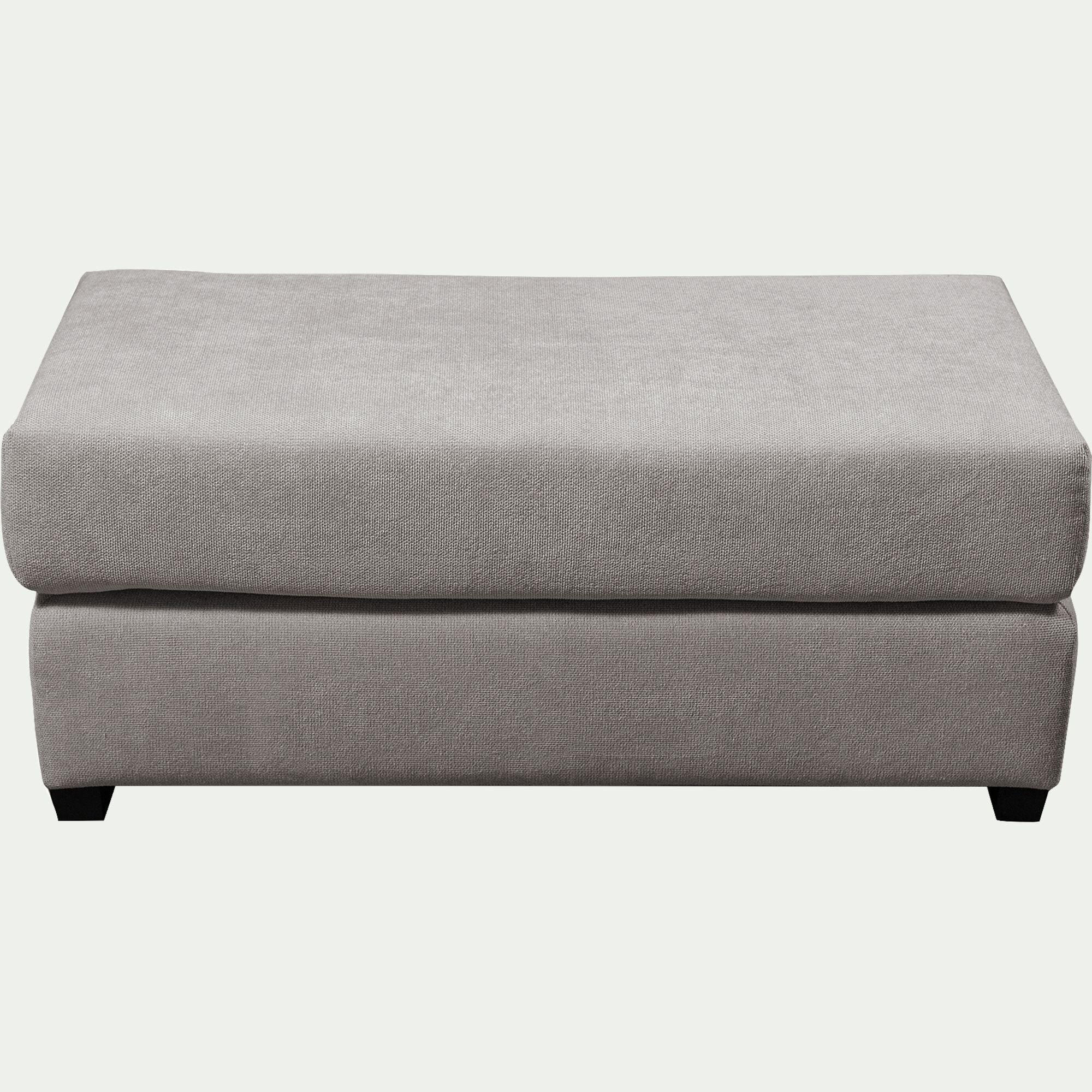 BATIS - Pouf rectangulaire en tissu Bloq - gris