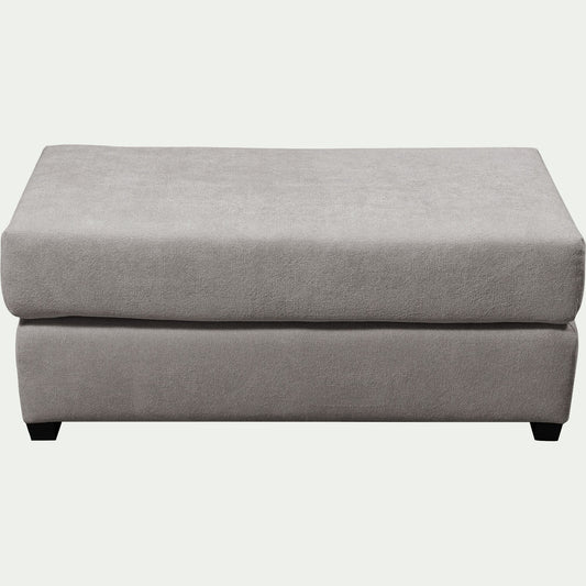 BATIS - Pouf rectangulaire en tissu Bloq - gris