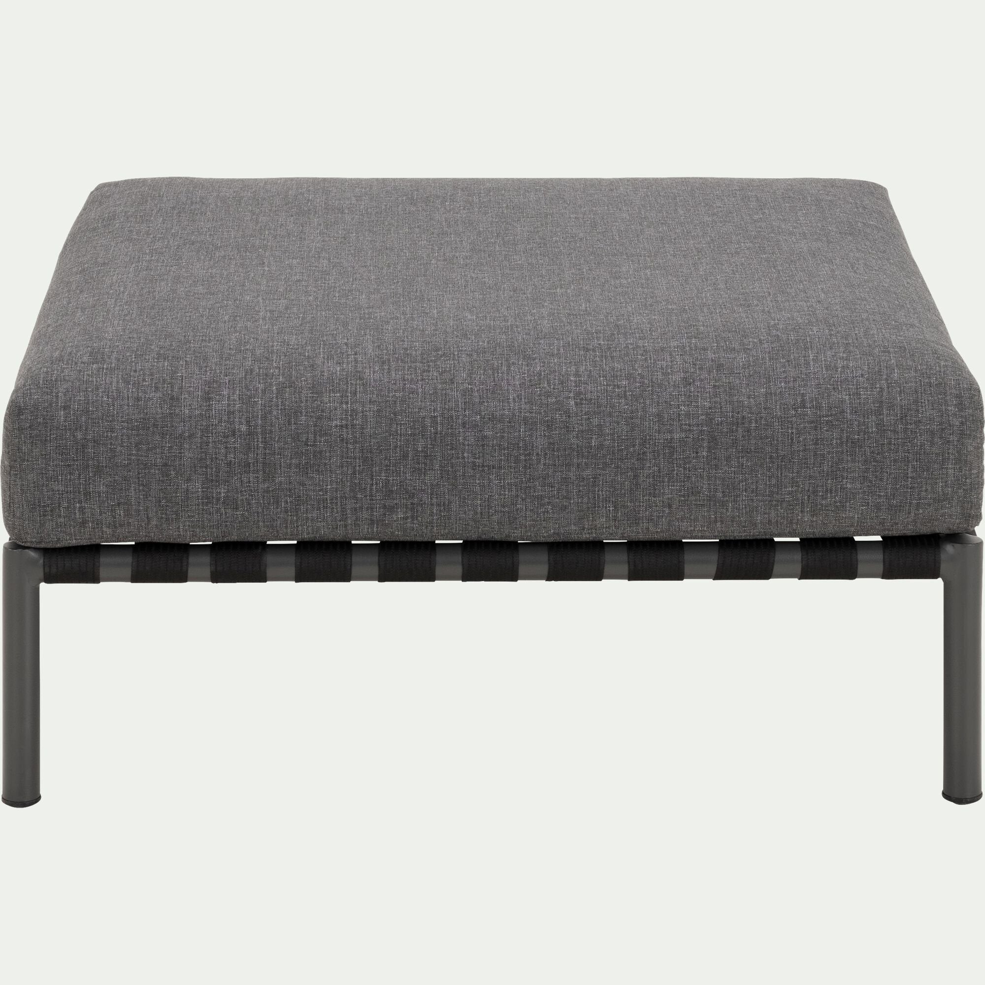 ALEX - Pouf de jardin en aluminium - gris anthracite