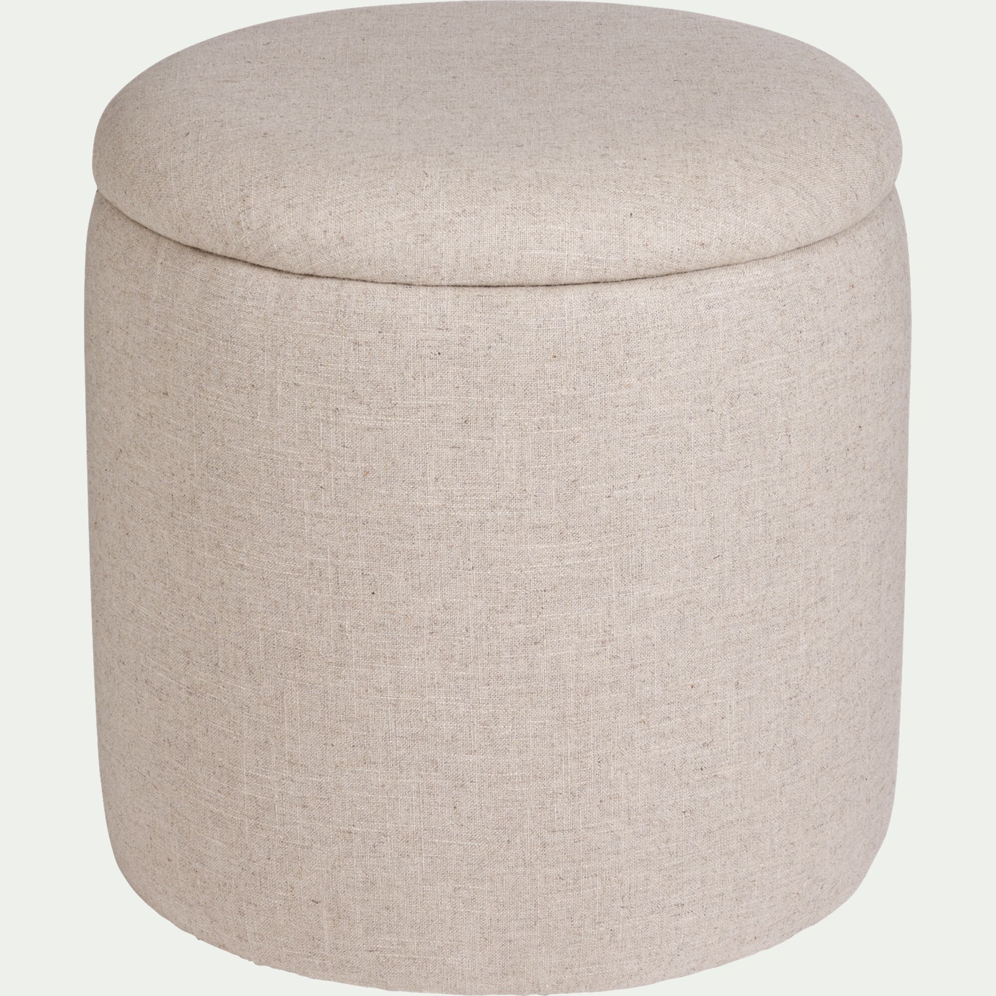 ELIAS - Pouf en tissu avec coffre de rangement - beige roucas H43cm