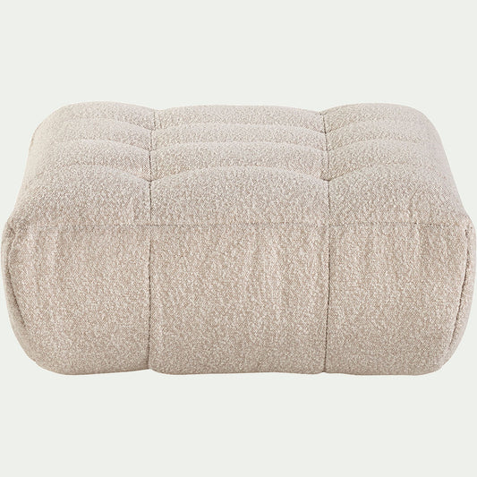 SCALO - Pouf en tissu bouclette - blanc écru
