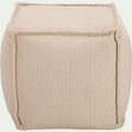 CANVAS - Pouf cubique en coton - beige D45xH45cm