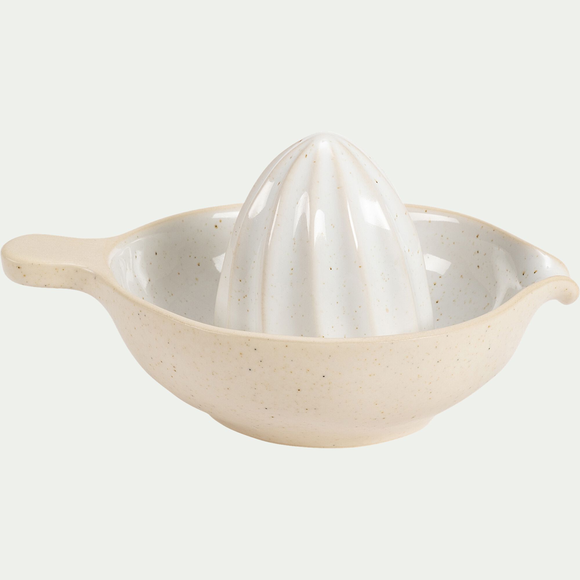LYSA - Presse-agrumes en grès D13cm - blanc
