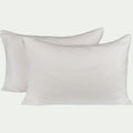 BORIE - Lot de 2 protège-oreillers 100% coton bio - 50x70cm