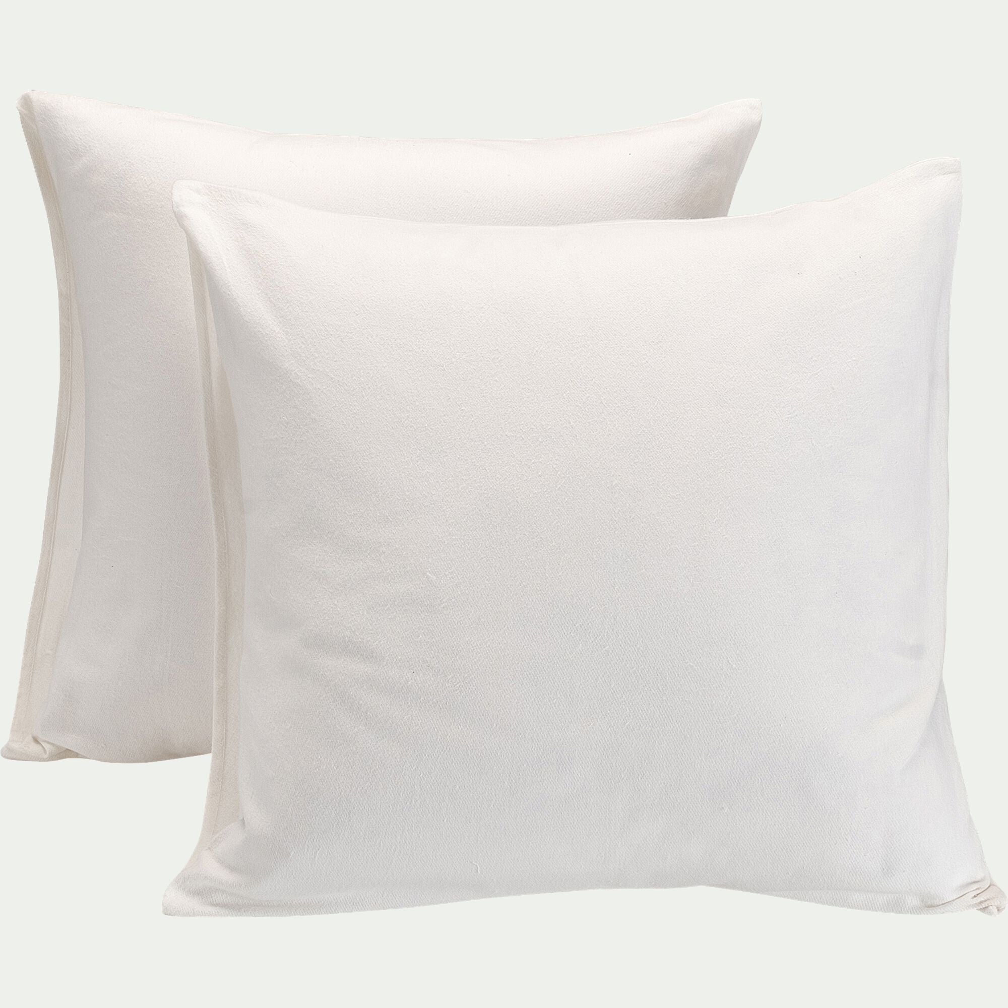 CINA - Lot de 2 protège-oreillers en coton recyclé - 65x65cm