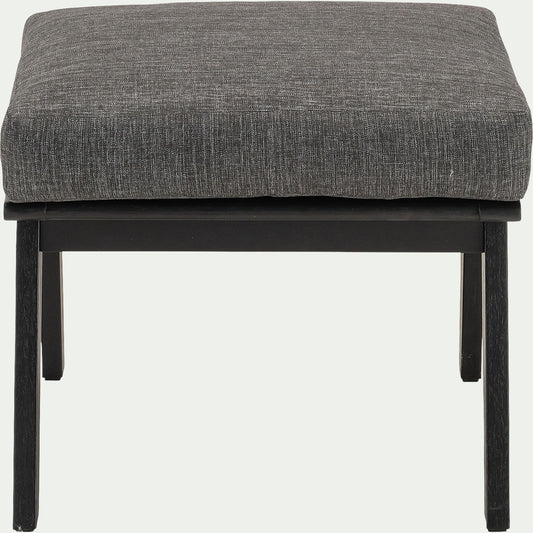 ZEQI - Repose-pieds pour fauteuil en bois d'eucalyptus - noir