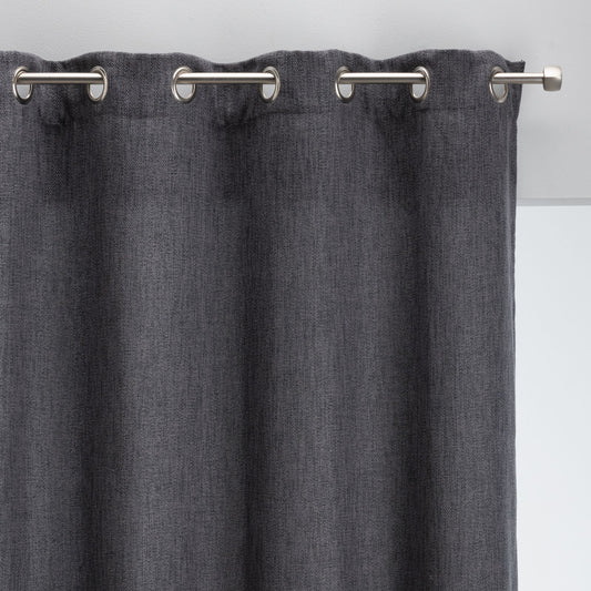 CADOLIVE - Rideau à œillets en polyester 140x250cm - gris anthracite