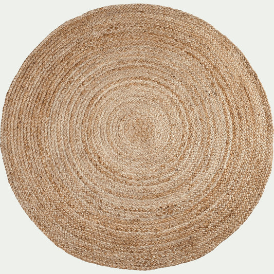 RUSH - Tapis rond en jute - naturel D180cm