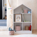 CAZ - Etagère maison 5 cases en bois - blanc