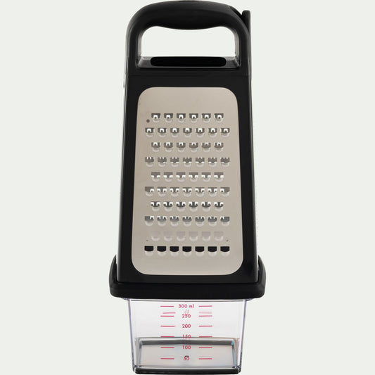 OXO - Râpe 4 faces avec récupérateur en inox - noir