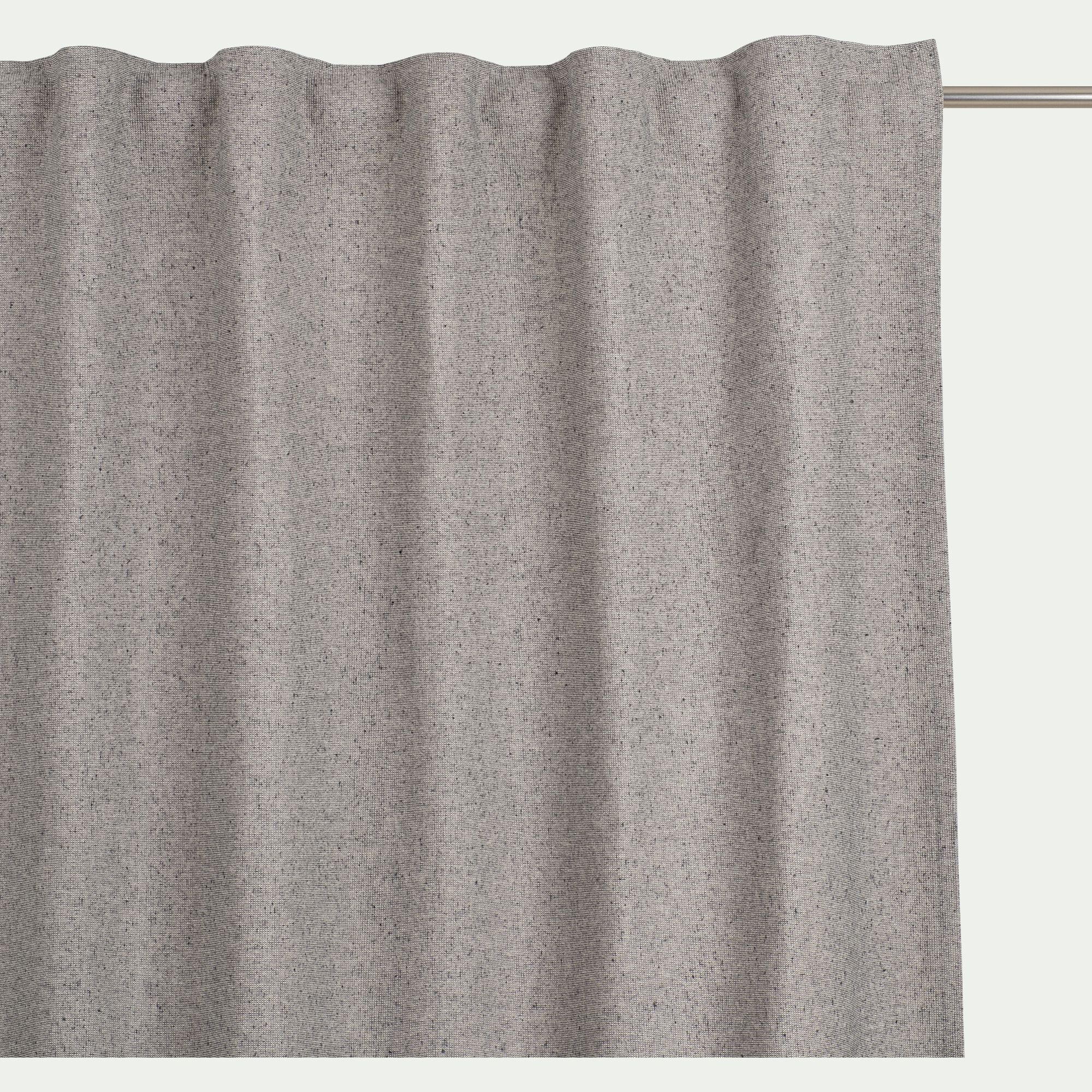 ARNO - Rideau à pattes cachées en coton 130x250cm - gris