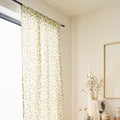 BAIA - Rideau passe-tringle en coton motif végétal 140x250cm - vert